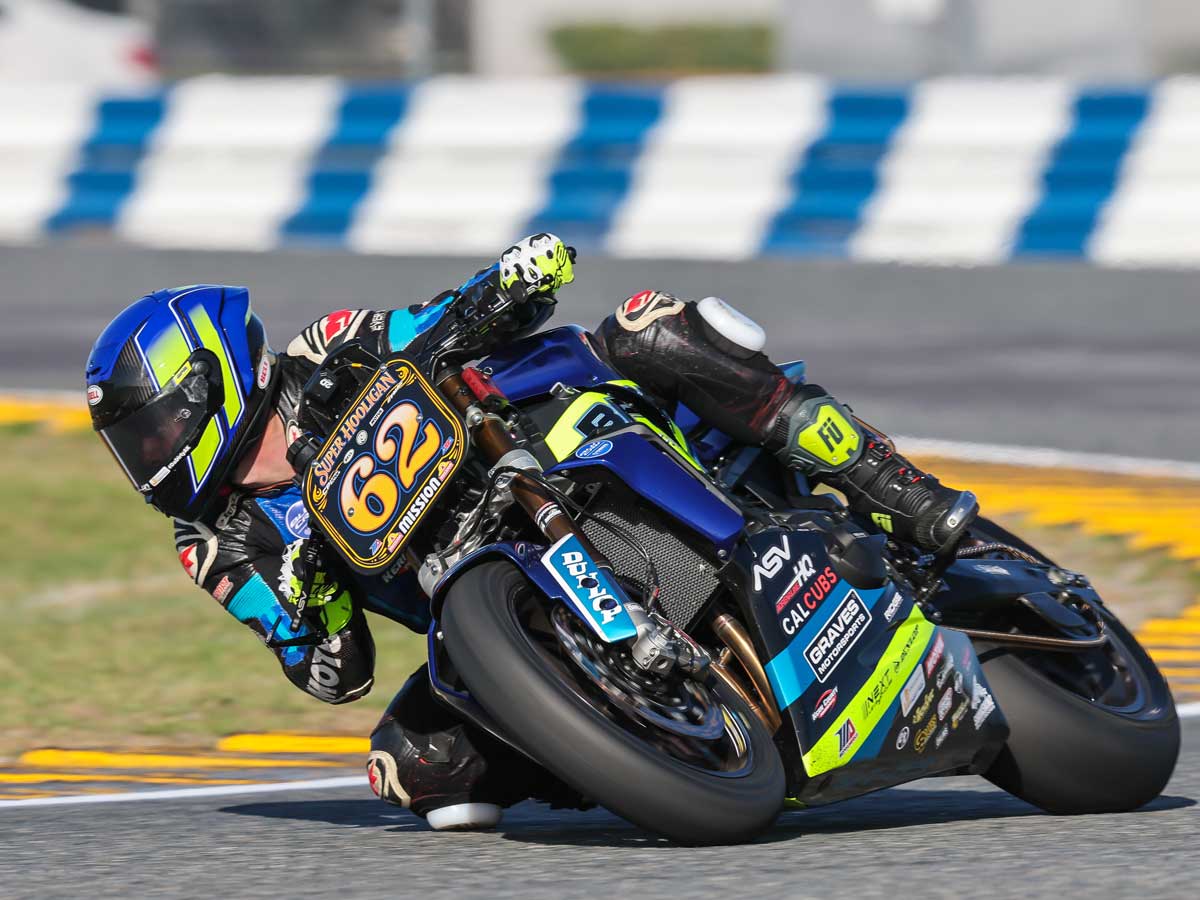 Andy DiBrino pictured on his BPR Racing Yamaha MT-09 at the first Super Hooligans races of the year Daytona MotoAmerica