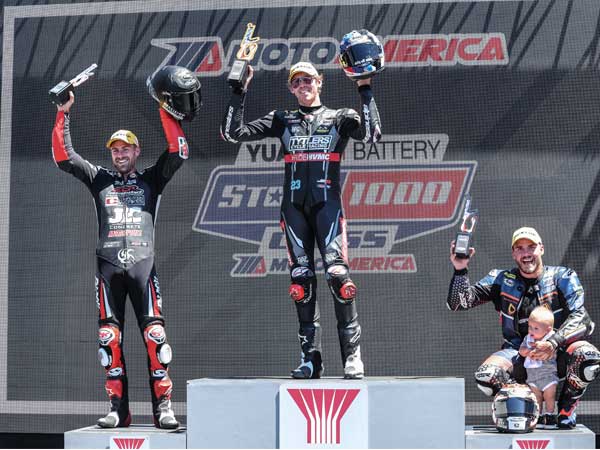 Oregon's own Andy DiBrino podiumed twice in Stock 1000 class motorcycle racing in the PNW at The Ridge MotoAmerica, this was first race and second place finish
