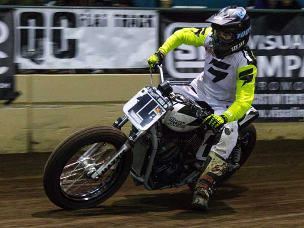 Andy on his way to a Hooligan heat win on Saturday night 