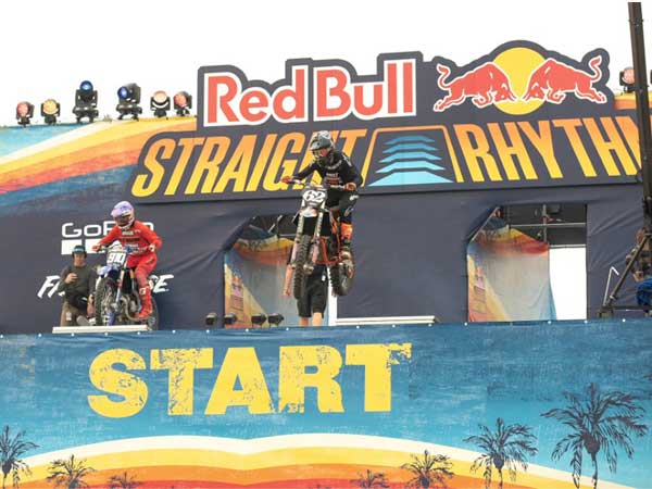 Oregon's own Andy DiBrino was invited to participate in Red Bull Straight Rhythm riding a 2 stroke 125 cc motorcycle, doing double duty racing RSD Super Hooligan Moto Beach Classic in between running supercross qualifiers against arenacross mega talent