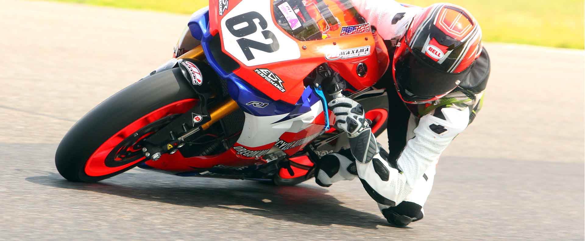 Andy riding his oregon motorcycle attorney backed R1 at Thunderhill Speedway in April