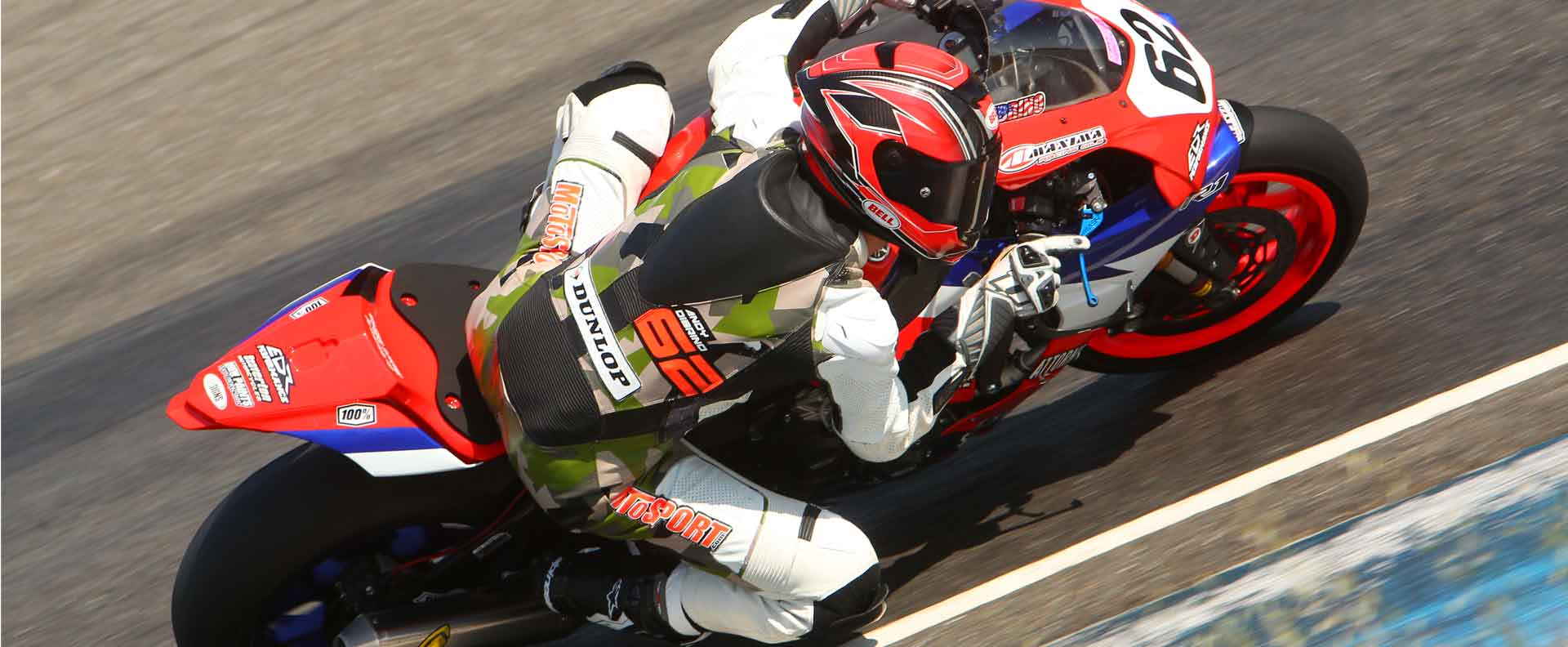 Andy riding his new R1 at Thunderhill raceway in practice for Oregon motorcycle road racing